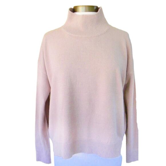 JOA Revolve Oversized Turtleneck Sweater Dusty Pink - Picture 2 of 9
